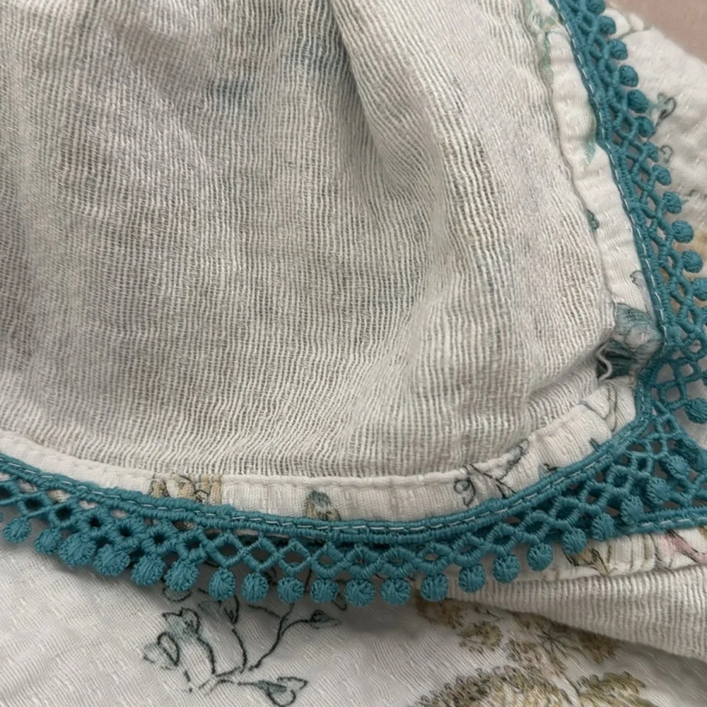 Beautiful Cotton Gauze Shabby Chic Shower Curtain